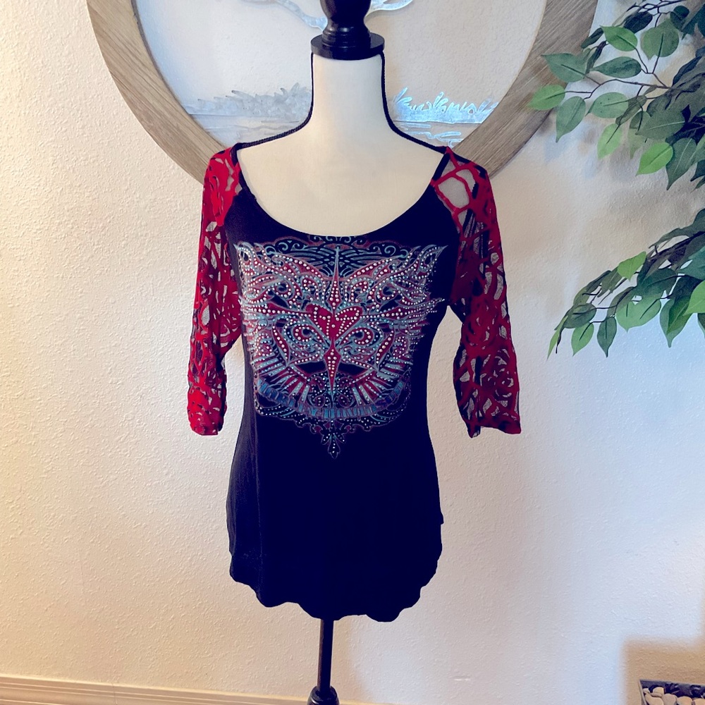 Harley Davidson shirt with Swarovski crystals